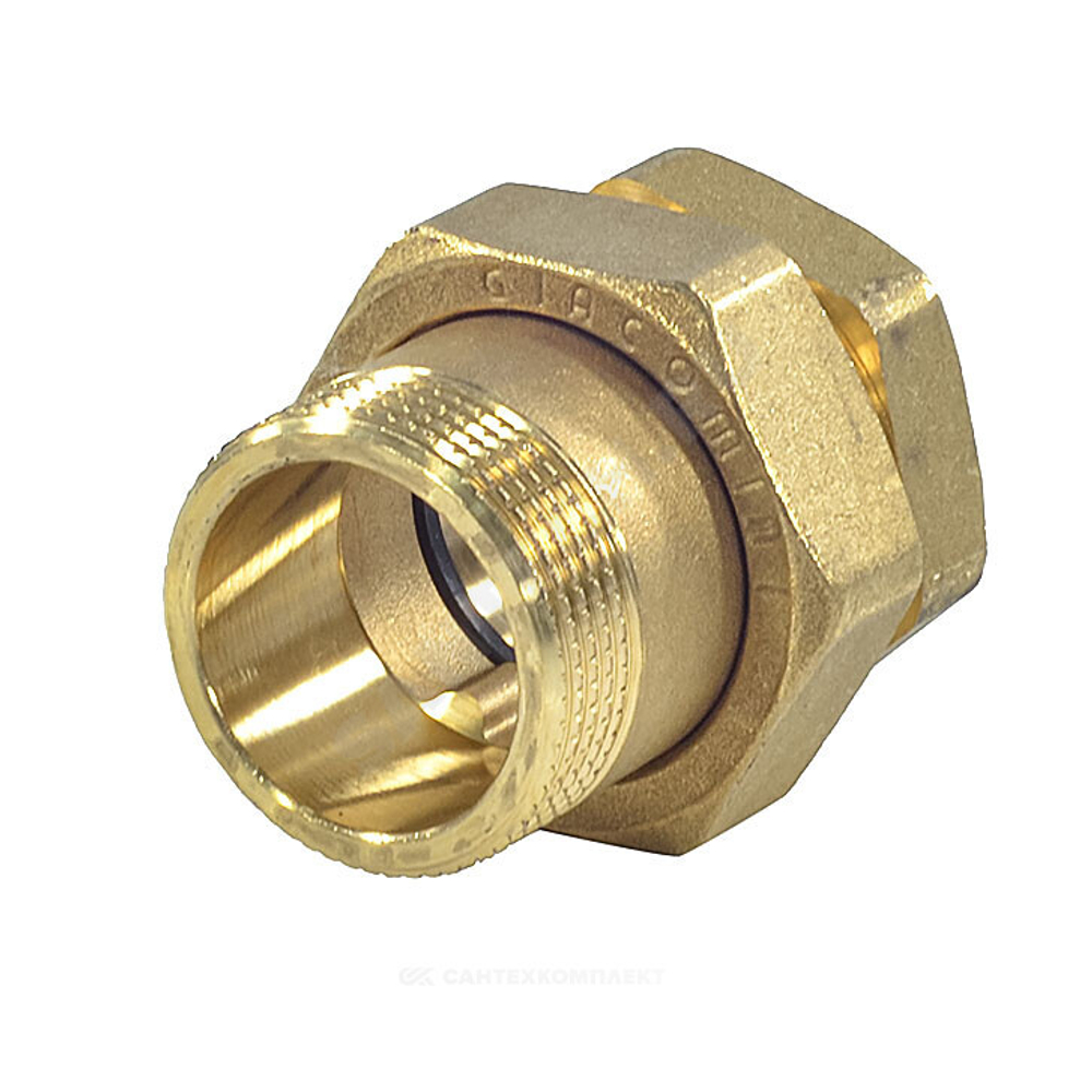 Соединитель латунь американка Ду 40 (1 1/2") прямой ВР/НР R18SP Giacomini R18SPY007