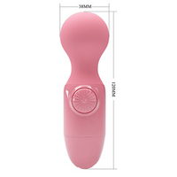 Нежно-розовый мини-вибратор с шаровидной головкой Pretty Love Mini Stick BI-014998