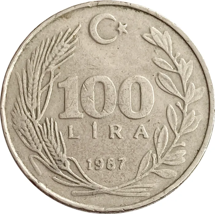 100 лир 1987 Турция 100 лир 1987 Турция