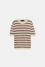 ТРИКОТАЖНЫЙ ТОП С КОРОТКИМИ РУКАВАМИ — ZARA