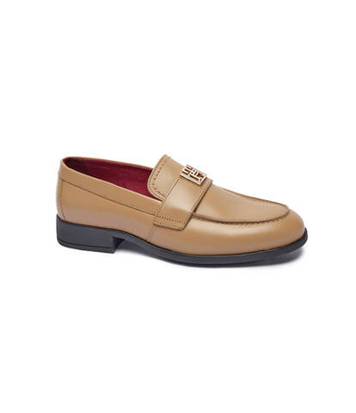 Кожаные лоферы Tommy Hilfiger - бежевый(FW0FW07961)