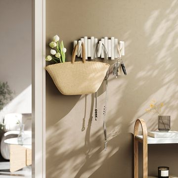 Вешалка настенная picket, 5 крючков, белая