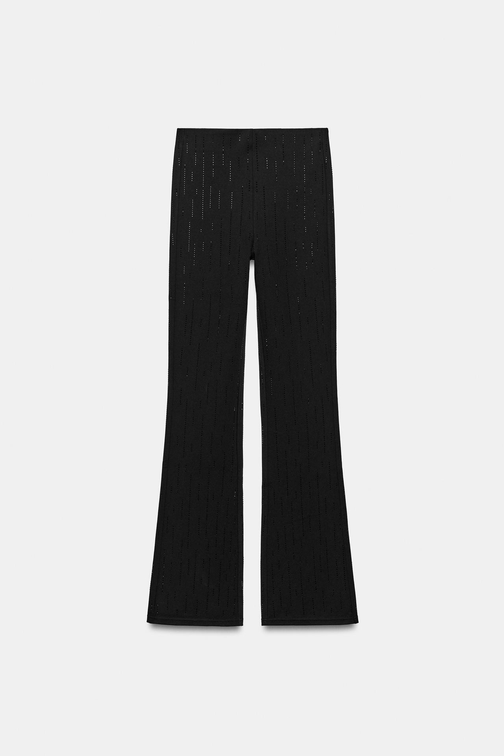 ZARA ЛЕГИНСЫ FLARE С БЛЕСТЯЩИМИ БУСИНАМИ, ЧЕРНЫЙ