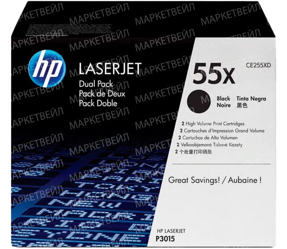 Картридж HP 55X (CE255XD) для LaserJet M521/M525/P3015/P3010 (25K) Картридж HP 55X (CE255XD) для LaserJet M521/M525/P3015/P3010 (25K)