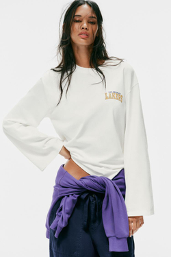 ZARA ФУТБОЛКА NBA LOS ANGELES LAKERS, БЕЛЫЙ