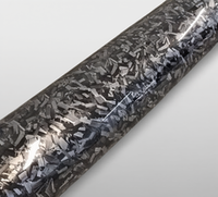 Кованый карбон Forged Carbon серебристый: светлые волокна с графитовой базой и эффектом жидкого металла
