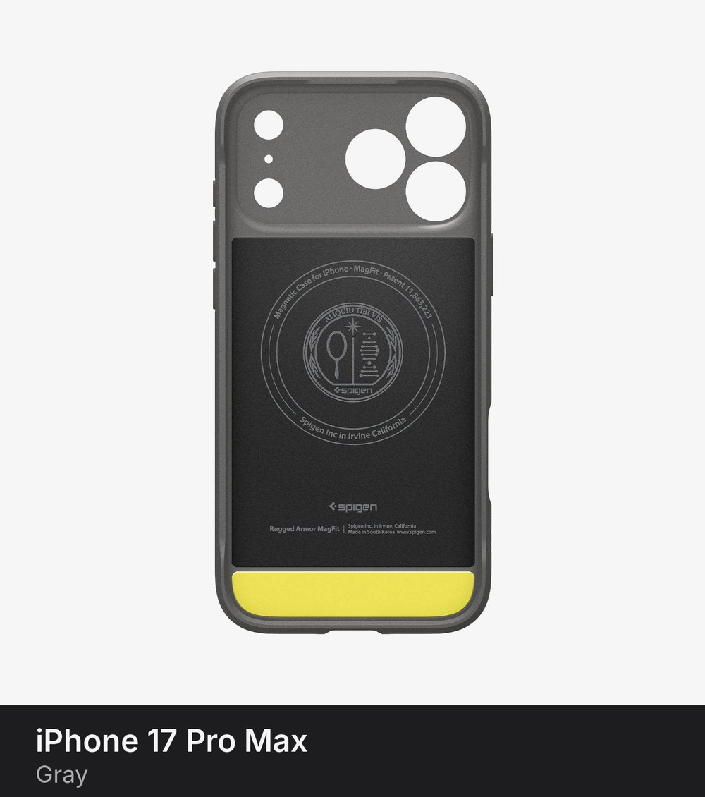 Чехол Spigen Rugged Armor MagSafe для iPhone 17 Pro Max / 18 Pro Max Gray