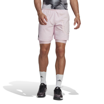 Мужские теннисные шорты adidas US Series 2in1 Shorts Men - Pink