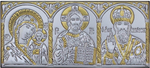 Спаситель, Казанская БМ, Николай Чудотворец, триптих, 34х77