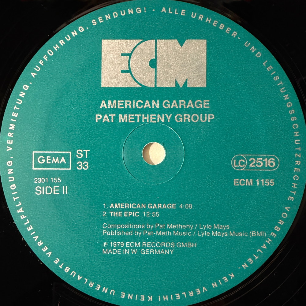 Pat Metheny Group ‎– American Garage (Германия 1979г.)