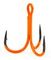 Крючки-тройники Lucky John Orange UV LJH201 разм.002 6 шт.