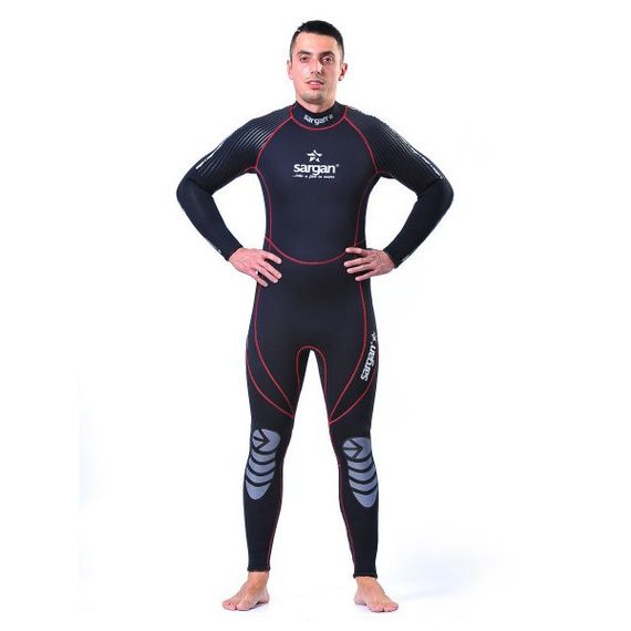 Гидрокостюм Sargan Nero 2.0 Long men 3 мм черный красная отстрочка