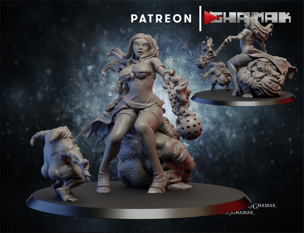 Grand Alliance Chaos Maggotkin of Nurgle Чумная Ведьма миниатюра для dnd, днд, pathfinder, фентези, Настольная игра, НРИ, Варгейм, РПГ