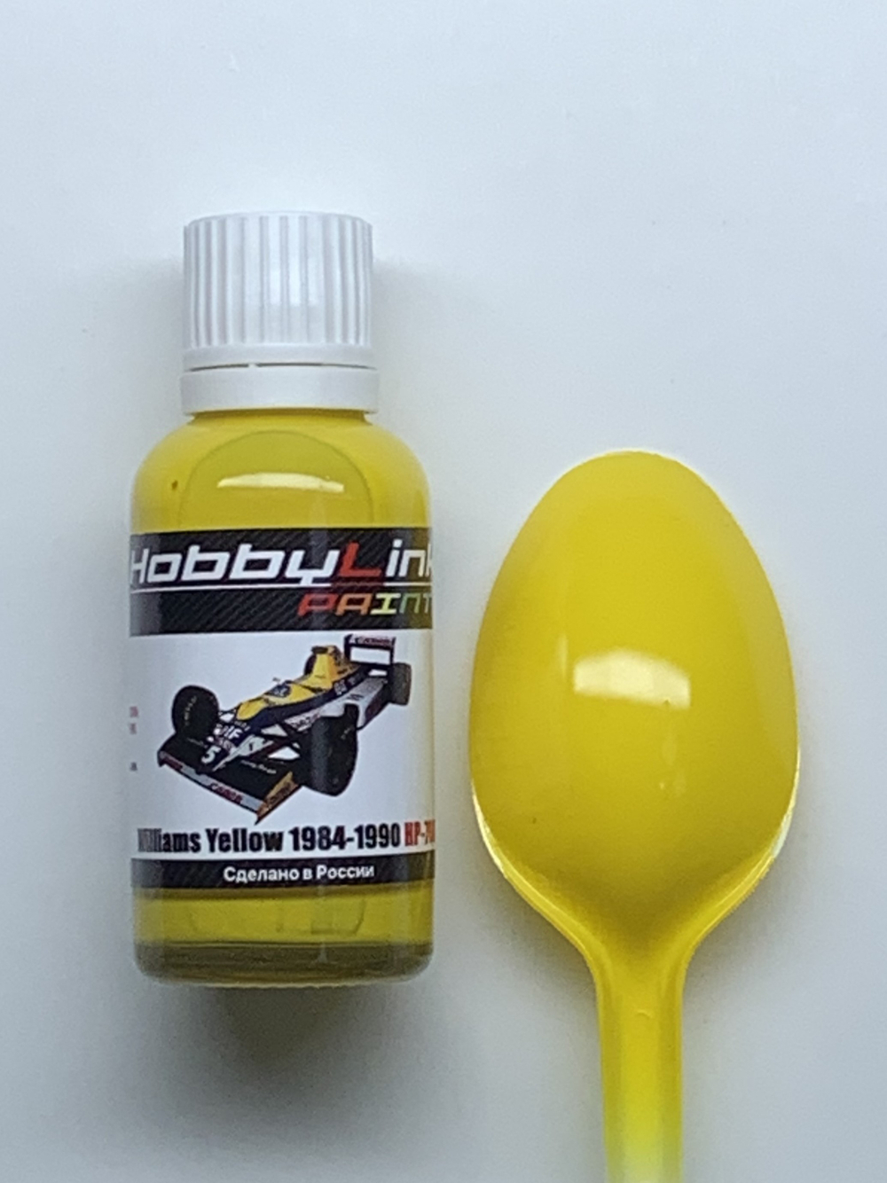 Краска лаковая HobbyLink Williams-F1 Yellow 1984-1990 HP-7005