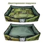 лежанка для собаки антивандлаьная 110х80 зелены камуфляж