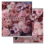 Тетрадь 48л., А5, линия, Alingar "Lovely flowers", скрепка, мелованный картон (стандарт), блок офсет, 1 дизайн в пленке т/у