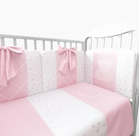 Набор в кровать для новорожденных Lollycottons Marsel, Розовый
