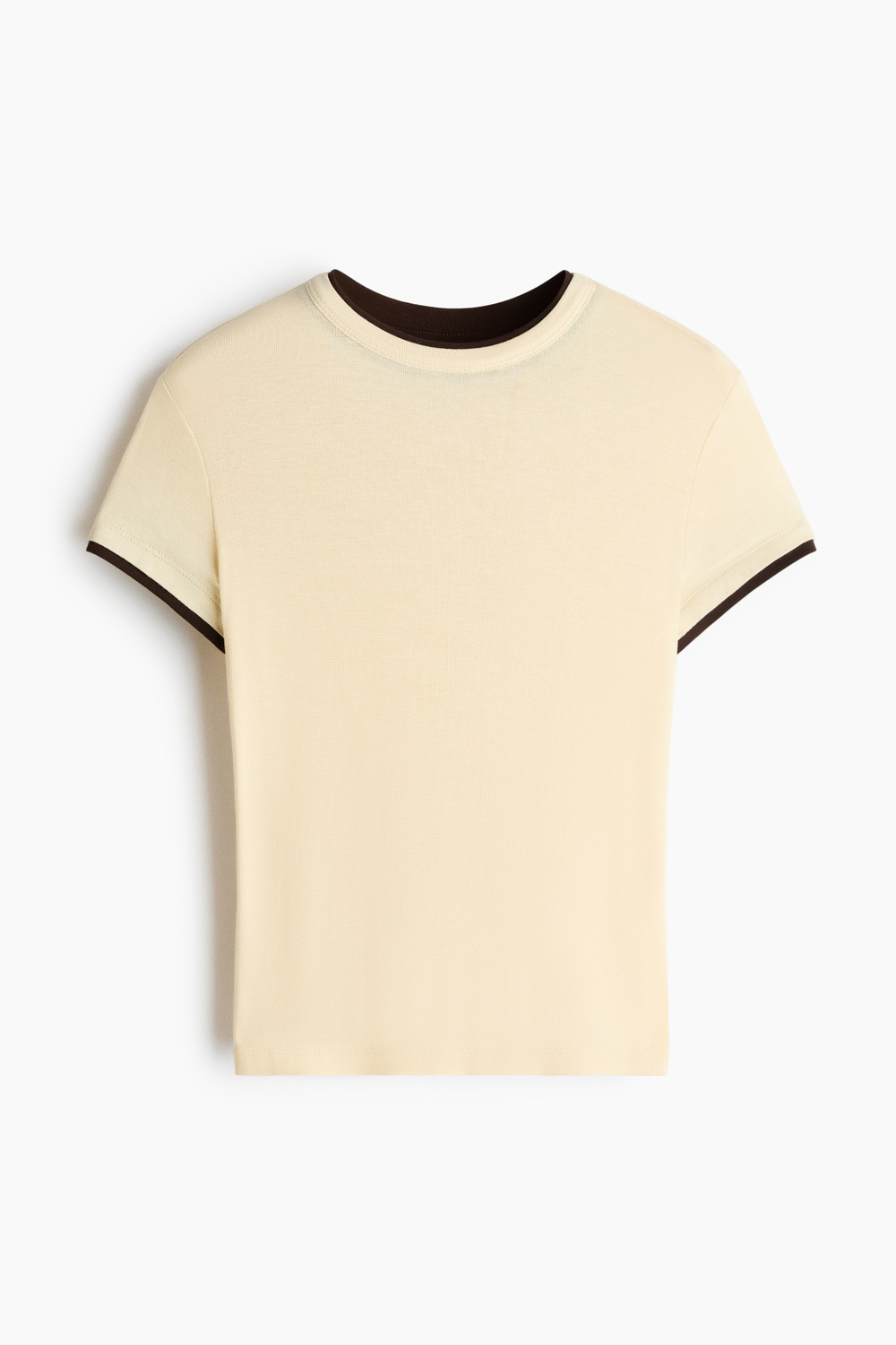 Футболка с эффектом многослойности — Ржаво-красный/светло-голубой - H&M