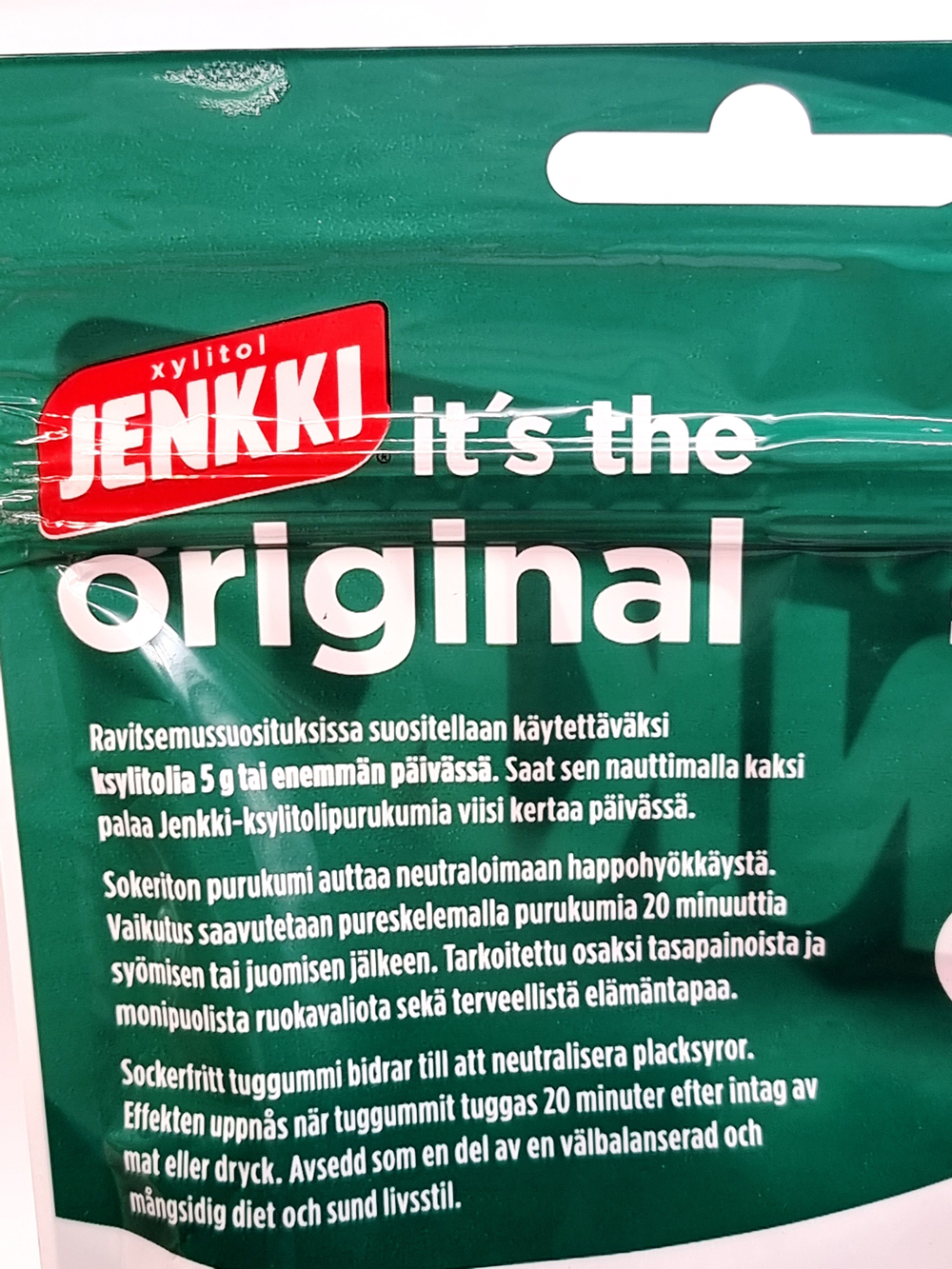 Жевательная резинка Jenkki Original MintMix с ксилитом 100 г (из Финляндии)