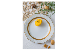 Тарелка акцентная 23см Noritake Хэмпшир с золотым кантом