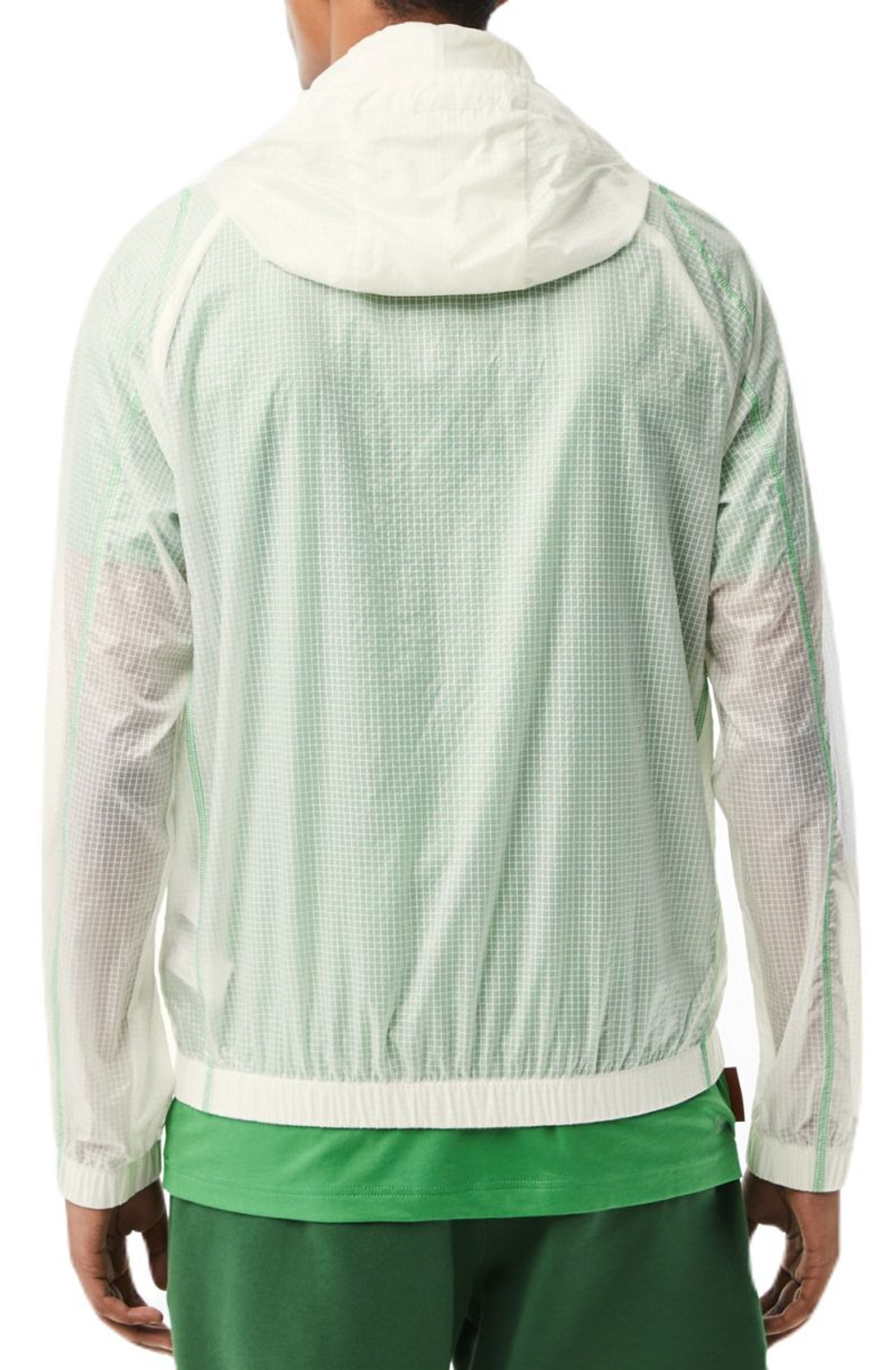 Мужская теннисная кофта Lacoste SPORT Roland Garros Edition After-Match Jacket - white/green