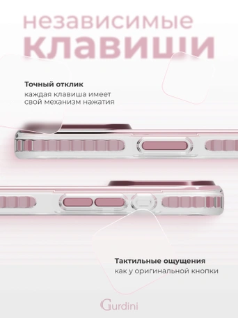 Чехол накладка iPhone 17 Pro Max / 18 Pro Max 6.9" Gurdini Ocean Case (9) Metalic розовый