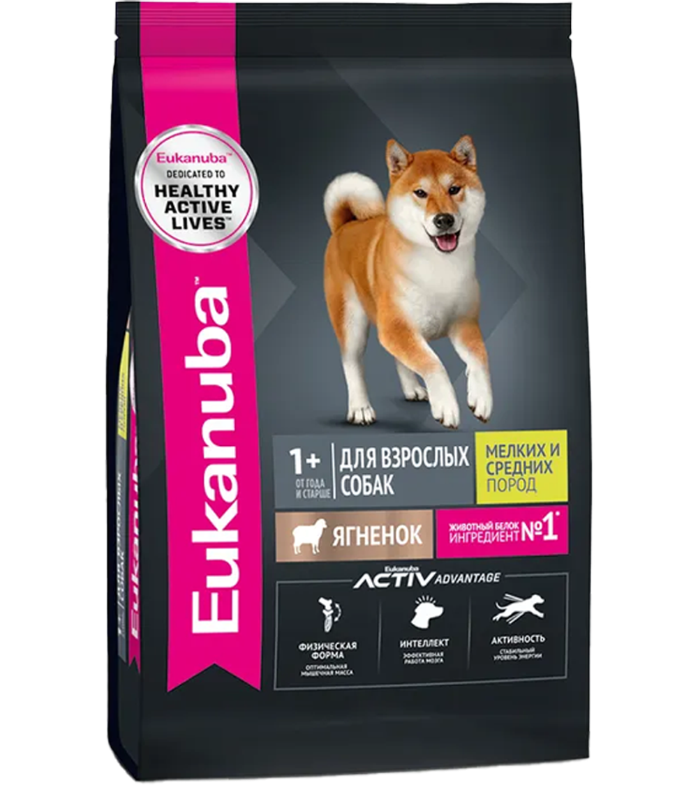 Экануба Dog Для собак Мелких и Средних пород Ягненок 800гр.