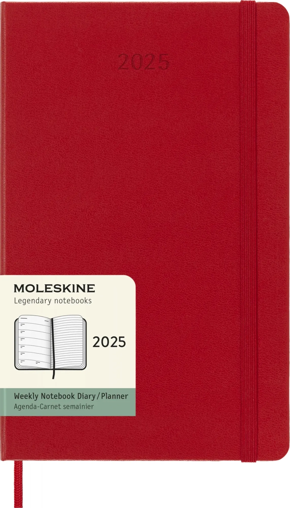 Еженедельник Moleskine Classic WKNT (DHF212WN3) 13х21см твердая обложка красный