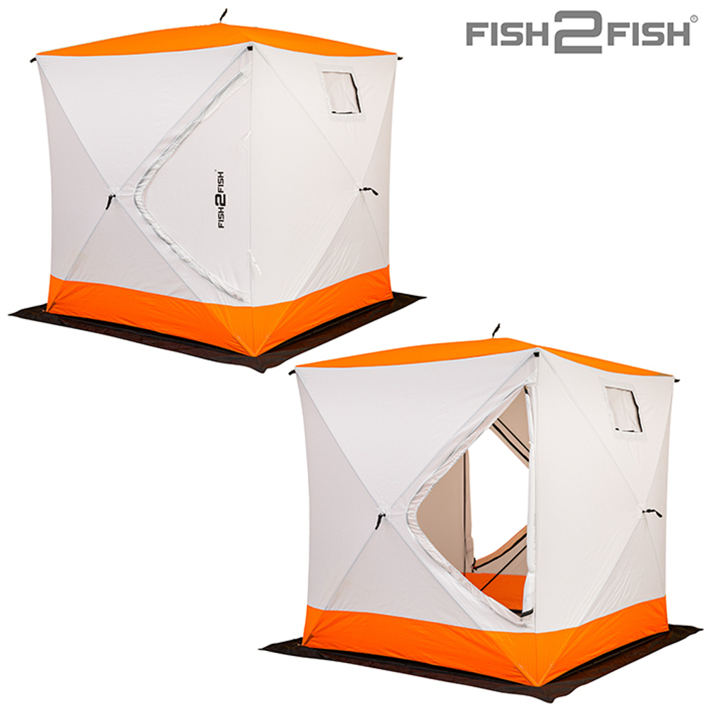 Палатка зимняя Fish 2 Fish Куб 2,2х2,2х2,35 м с юбкой в чехле