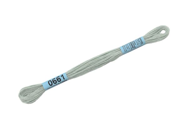 Мулине Gamma 100% хлопок, цв.0661 бл.серый, 24 мотка по 8 метров
