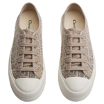 DIOR Walk"n"Dior Oblique Trench Low top Canvas Shoes 4.5cm Women"s Brown