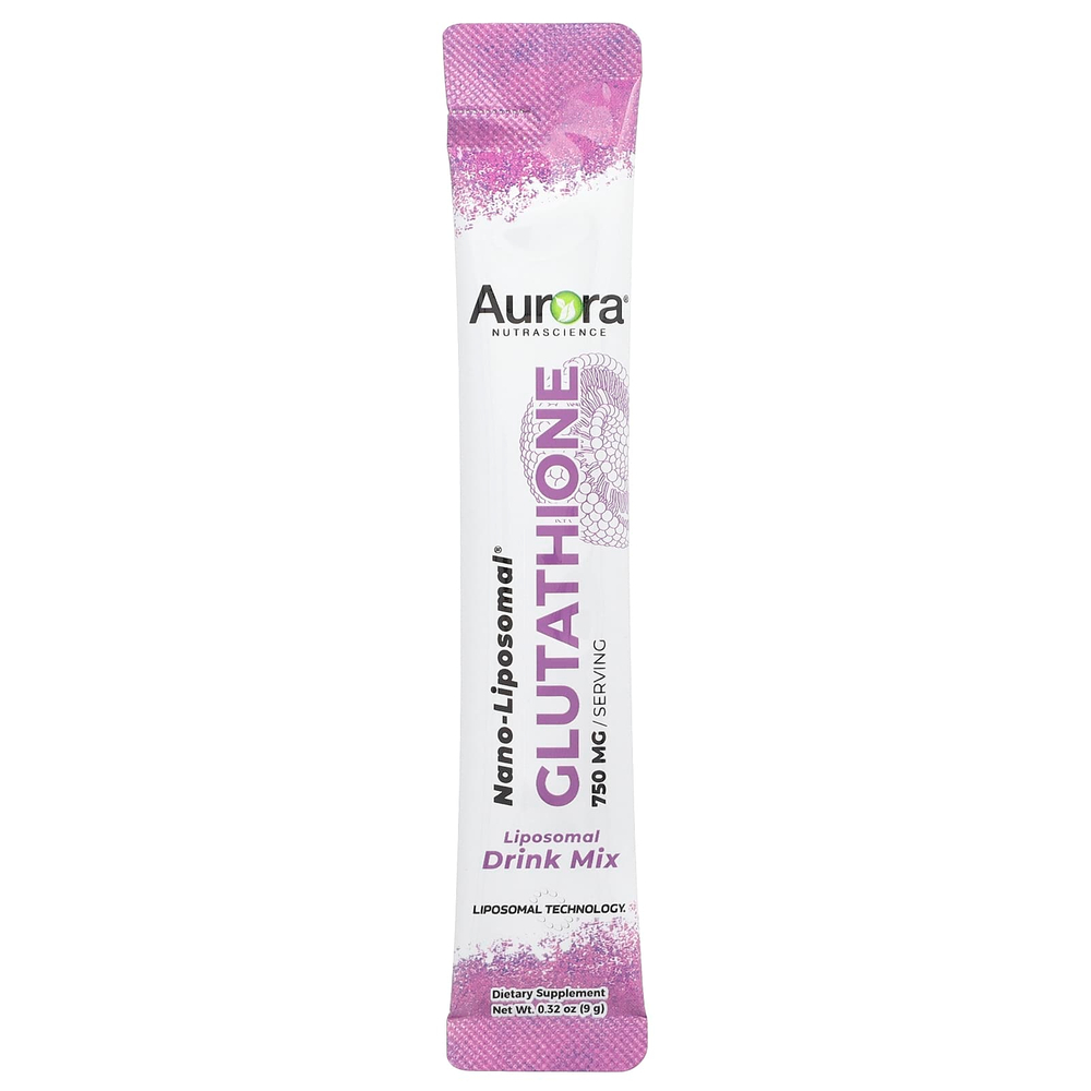 Aurora Nutrascience, Nano-Liposomal®, глутатион, смесь для приготовления липосомальных напитков, 30 пакетиков по 9 г (0,32 унции)