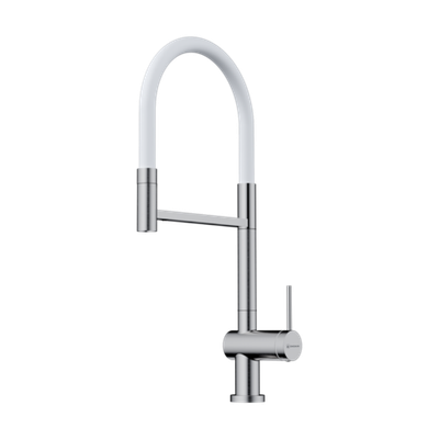 Смеситель для кухни Omoikiri Kanto 2 Plus-SB латунь/нержавеющая сталь/белый