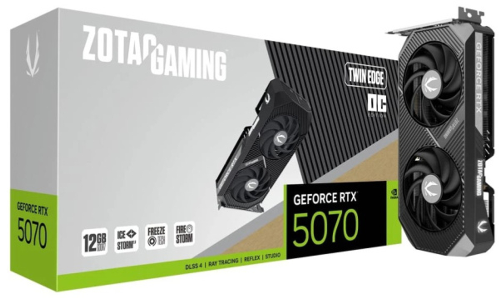 Видеокарта Zotac GeForce RTX 5070 TWIN EDGE OC (ZT-B50700H-10P)