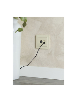 Розетка компьютерная + телевизионная 2-м Brite РТВ/РК12-БрКр RJ45 кат.5E + TV механизм беж. IEK BR-AK20-1-K10