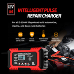 Устройство зарядное для аккумулятора (Pb / AGM / LiFePo4)12V 8A RJTianye красное