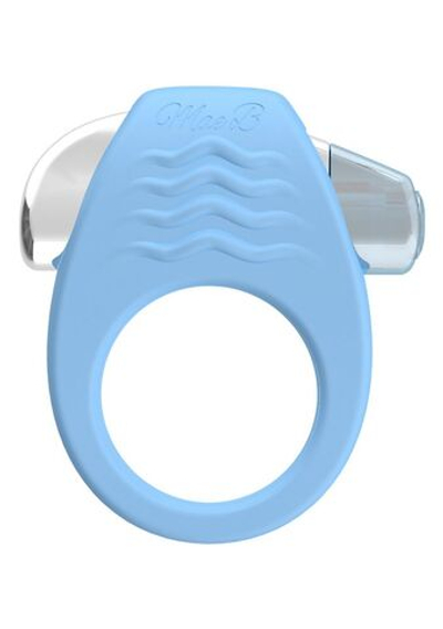 Голубое эрекционное кольцо с вибрацией Stylish Soft Touch C-ring (Цвет: голубой)