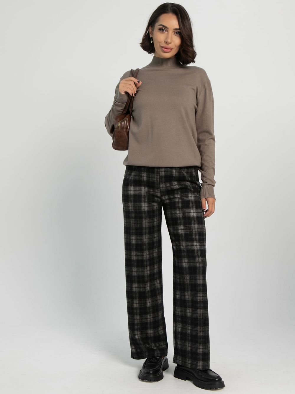 Брюки Аллен (черные/клетка) Б16338-20М LT Collection