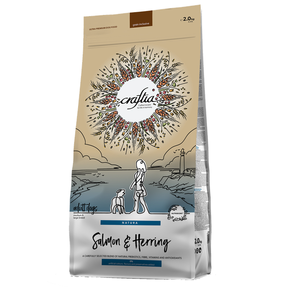 Craftia Natura Medium/Large Adult Лосось с Сельдью 2кг.