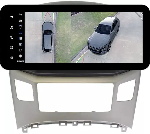 Магнитола для Hyundai H1, Grand Starex 2015-2022 (ШГУ монохром) - Teyes LUX ONE 360 монитор 12.3" 2K QLED на Android 10, Быстрая, CarPlay, 4G SIM-слот, 4 камеры в комплекте