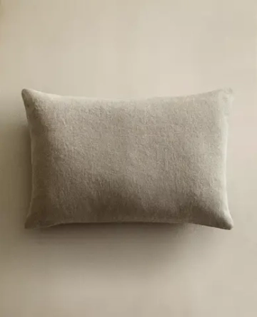 ZARA HOME ЛЬНЯНАЯ НАВОЛОЧКА ДЛЯ ДЕКОРАТИВНОЙ ПОДУШКИ, СВЕТЛО-БЕЖЕВЫЙ