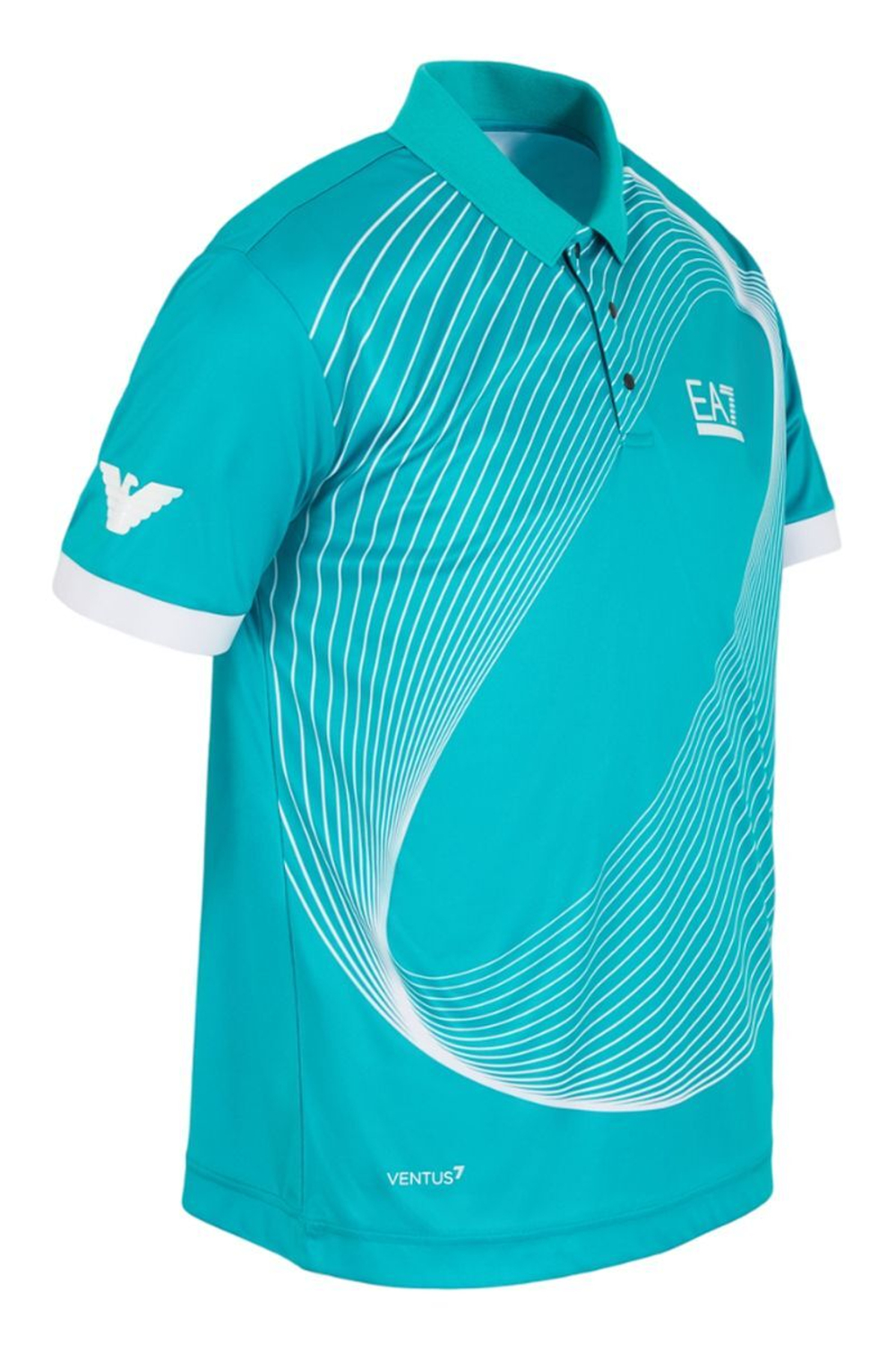 Мужское теннисное поло EA7 Man Jersey Polo Shirt - зеленый