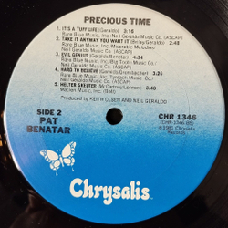 Винтажная виниловая пластинка LP Pat Benatar Precious Time (USA 1981)