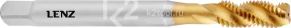 Метчик машинный LENZ M8х1,25 мм, HSSE/TiN, DIN 371, арт. LZGM-1108