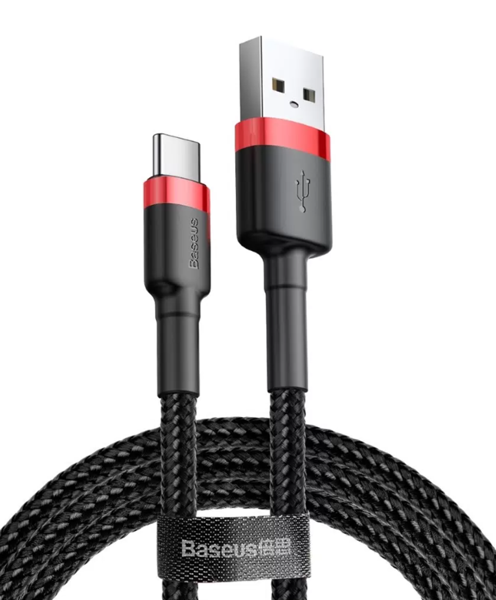 Usb Кабель-зарядка TYPE-C Baseus Cafule 3A 3м (CATKLF-U91) красно-чёрный