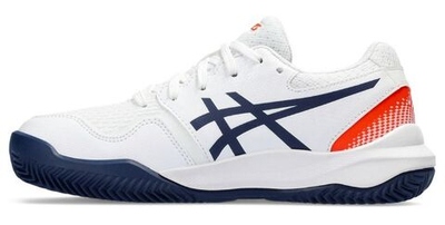 детские Кроссовки теннисные Asics Gel-Resolution 9 GS Clay - white/blue expanse