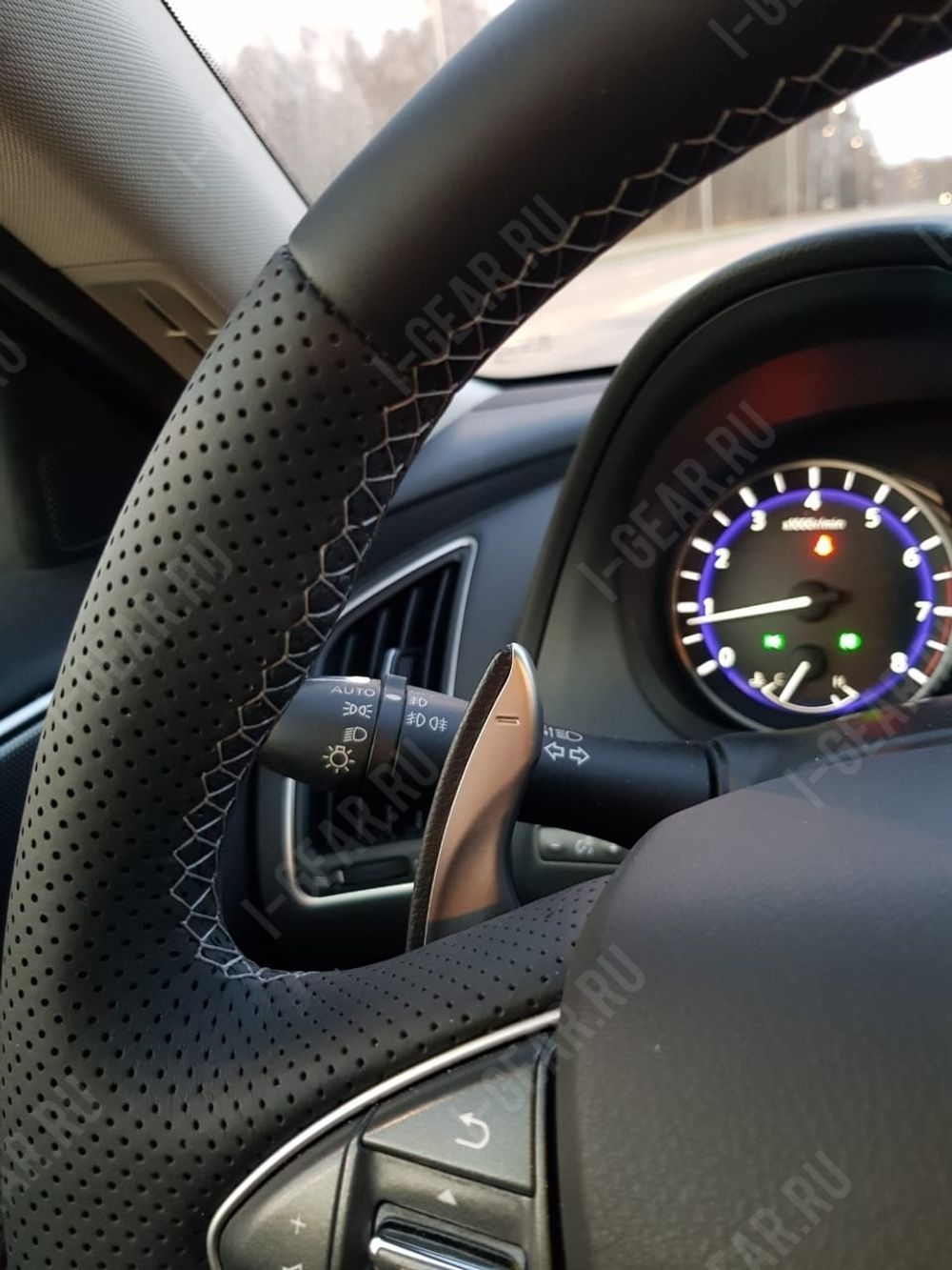Перетяжка руля Infiniti Q50 новой кожей