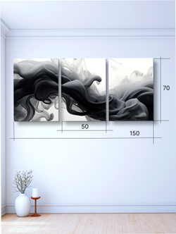 Картина Бирюзовая гармония модульная 50x70см 3шт.