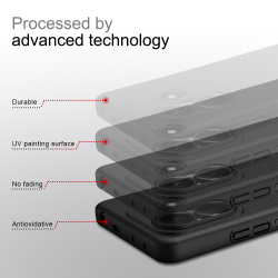 Тонкий жесткий чехол от Nillkin для смартфона Xiaomi Redmi Note 14 5G (версия Китай), серия Super Frosted Shield