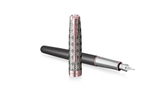 Перьевая ручка Parker Sonnet Premium  GREY GT, перо 18K, перо: F, цвет чернил black, в подарочной упаковке